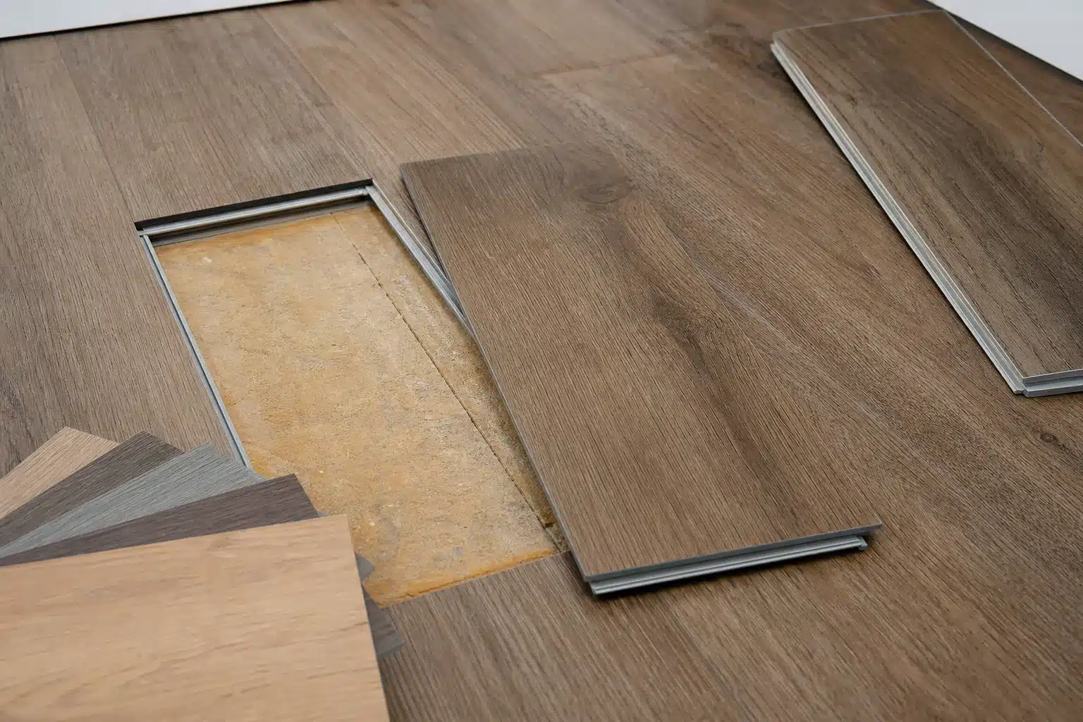 LVP Flooring Repair Replacement and Plank Matching LVP replacement plank repair area reviewed for matching and floor repair planning